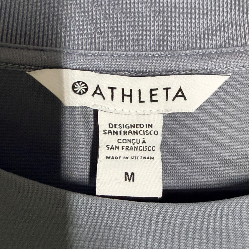 Athleta Seasoft Crewneck Sweatshirt Cosmos Grey Medium SP24 532401 - Picture 7 of 12